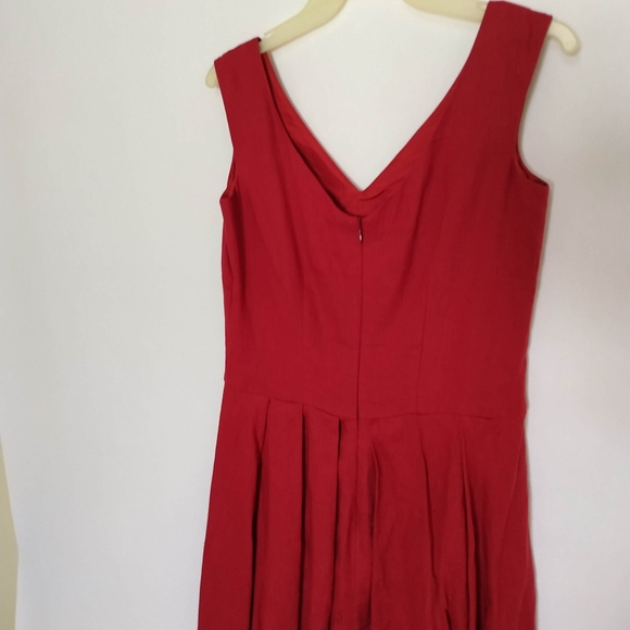 COPY - Sundance red dress linen / silk size P4 - Picture 13 of 13